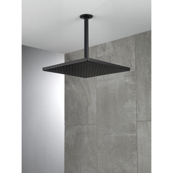 DELTA® Universal Showering 52159-BL25 Raincan Showerhead, 2.5 gpm, 1 -Spray, Ceiling, Wall Mounting, 12 in Head