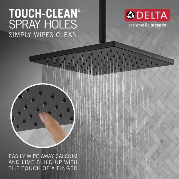 DELTA® Universal Showering 52159-BL Raincan Showerhead, 1.75 gpm, 1 -Spray, Ceiling, Wall Mounting, 12 in Head thumbnail 3
