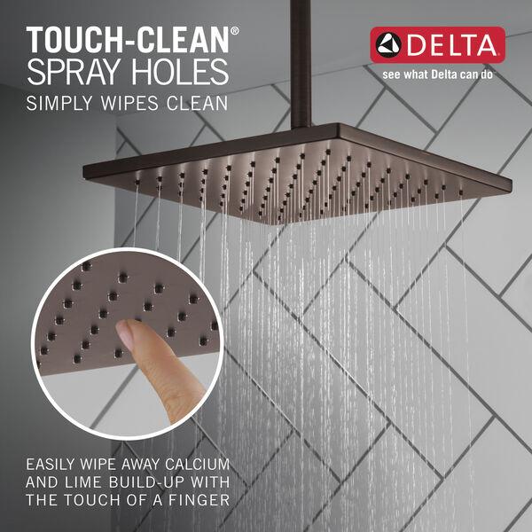 DELTA® Universal Showering 52159-RB Raincan Showerhead, 1.75 gpm, 1 -Spray, Ceiling, Wall Mounting, 12 in Head thumbnail 2
