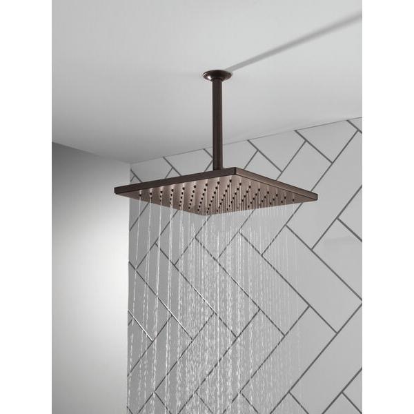 DELTA® Universal Showering 52159-RB Raincan Showerhead, 1.75 gpm, 1 -Spray, Ceiling, Wall Mounting, 12 in Head