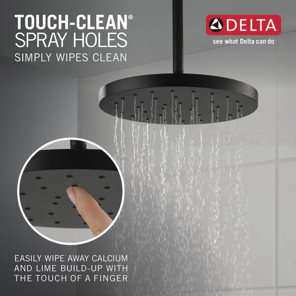 DELTA® Universal Showering 52160-BL25 Showerhead, 2.5 gpm, 1 -Spray, Wall Mounting, 12 in Head, Matte Black