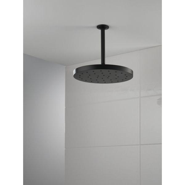 DELTA® Universal Showering 52160-BL25 Showerhead, 2.5 gpm, 1 -Spray, Wall Mounting, 12 in Head, Matte Black thumbnail 4