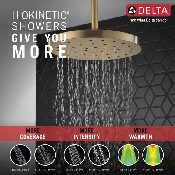 DELTA® Universal Showering 52160-CZ25 Showerhead, 2.5 gpm, 1 -Spray, Wall Mounting, 12 in Head, Champagne Bronze thumbnail 4