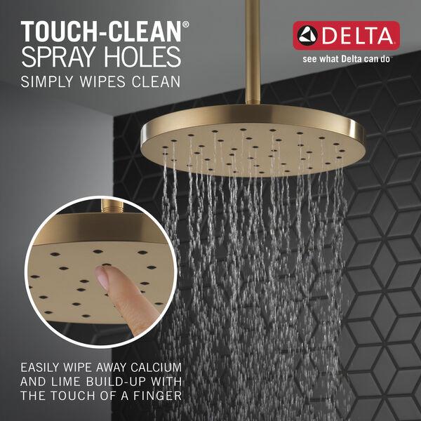 DELTA® Universal Showering 52160-CZ25 Showerhead, 2.5 gpm, 1 -Spray, Wall Mounting, 12 in Head, Champagne Bronze thumbnail 2