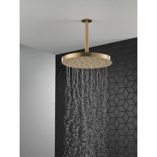 DELTA® Universal Showering 52160-CZ25 Showerhead, 2.5 gpm, 1 -Spray, Wall Mounting, 12 in Head, Champagne Bronze thumbnail 3