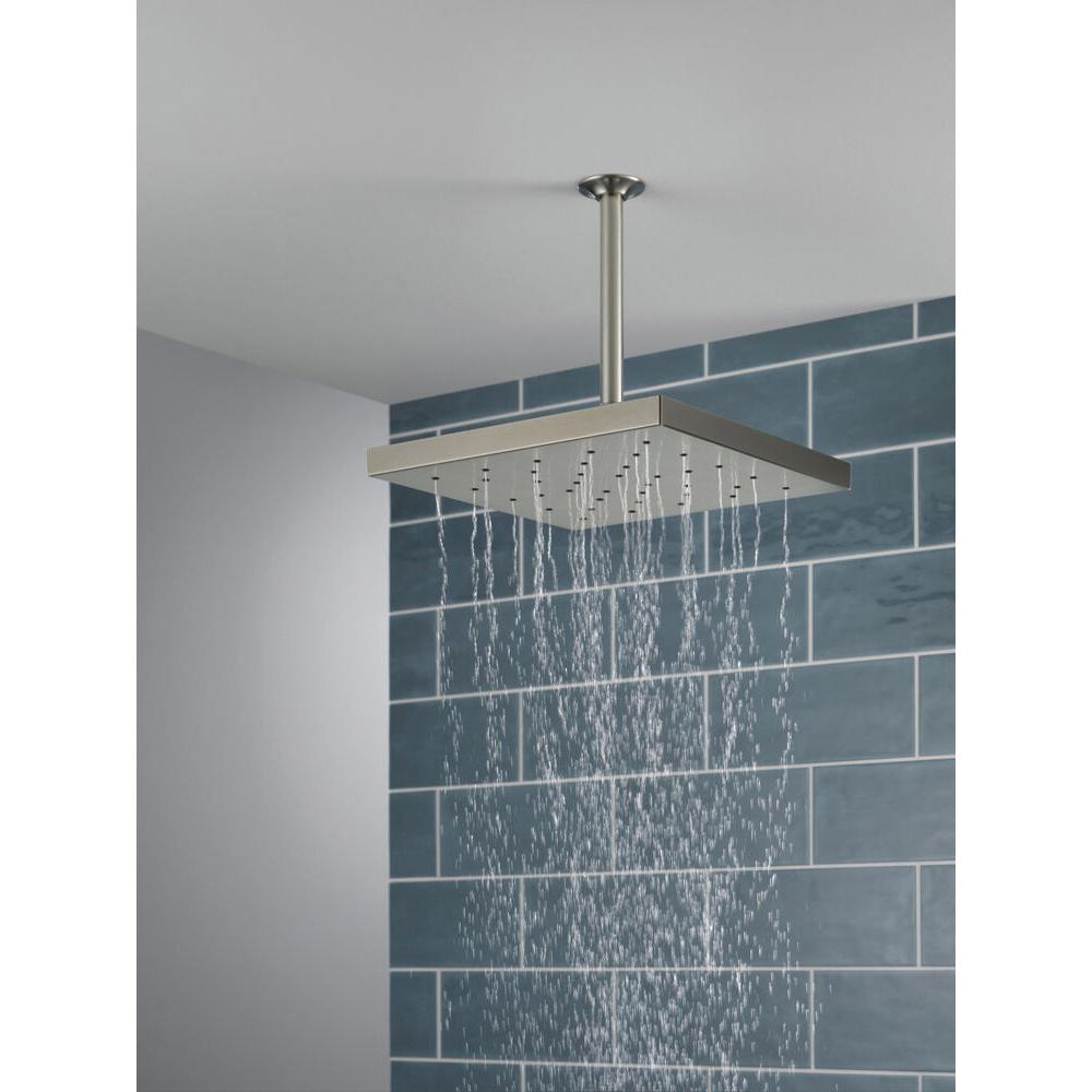 DELTA® Universal Showering 52161-SS-PR25 Shower Head, 2.5 gpm, 1 -Spray, 12 in L x 12 in W x 2-5/8 in H Head thumbnail 2