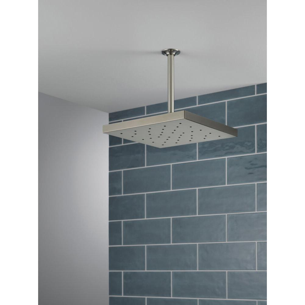 DELTA® Universal Showering 52161-SS-PR25 Shower Head, 2.5 gpm, 1 -Spray, 12 in L x 12 in W x 2-5/8 in H Head thumbnail 3