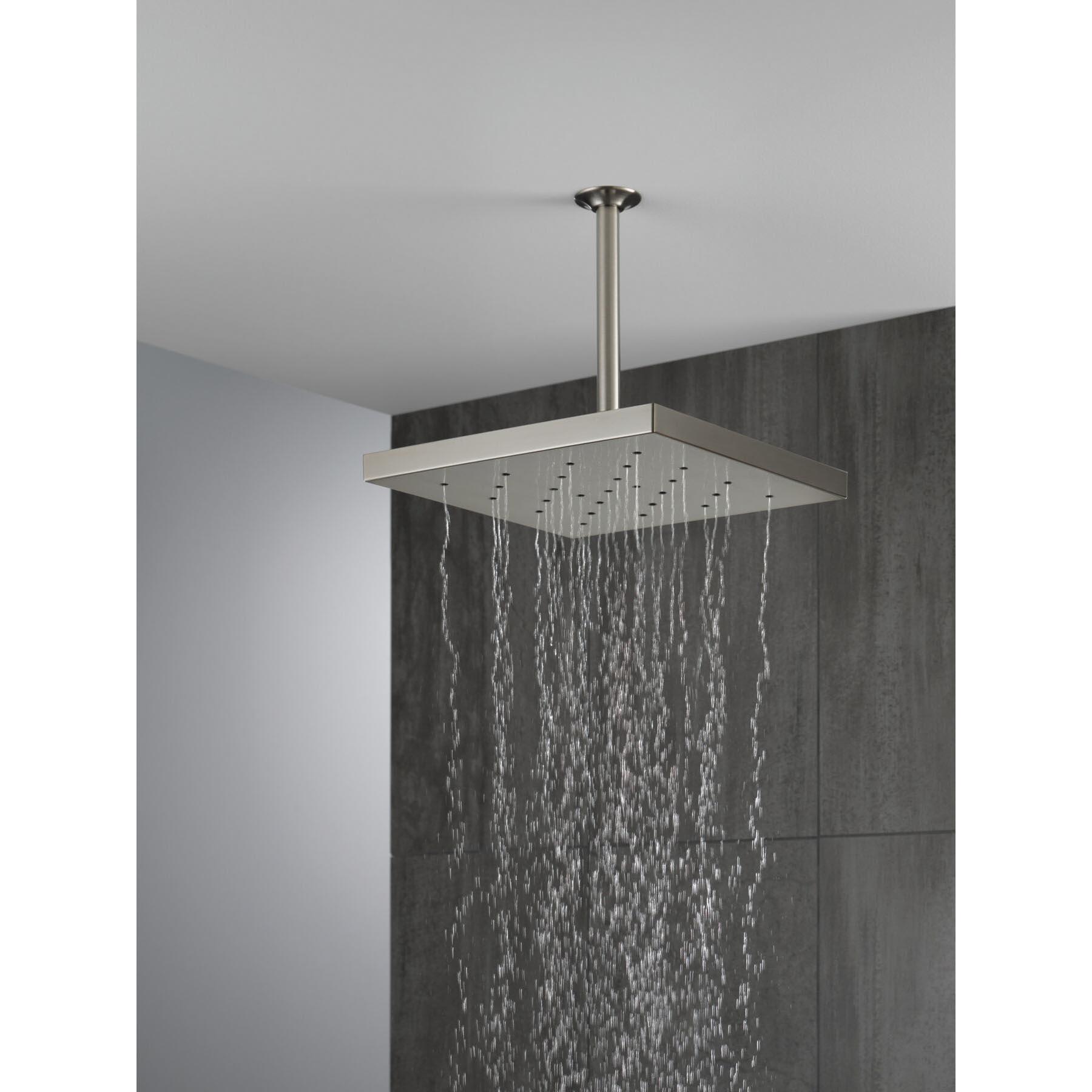 DELTA® H2Okinetic® Universal Showering 52161-SS-PR Raincan Showerhead, 1.75 gpm, 1-Spray, 12 in L x 12 in W Head thumbnail 2