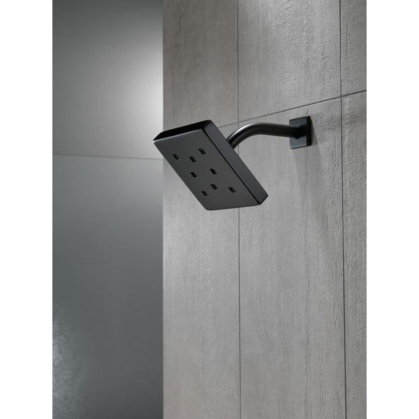 DELTA® Universal Showering 52171-BL Raincan Showerhead, 1.75 gpm, 1 -Spray, Wall Mounting, 6 in Head, Matte Black