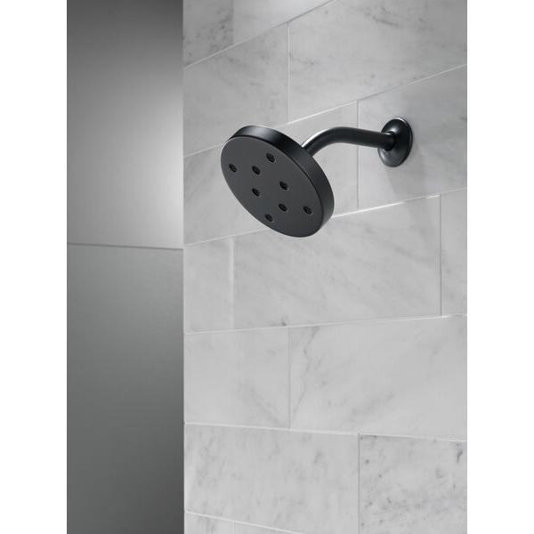 DELTA® Universal Showering 52175-BL Raincan Showerhead, 1.75 gpm, 1 -Spray, Wall Mounting, 6 in Head, Matte Black thumbnail 2