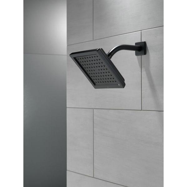 DELTA® Universal Showering 52283-BL Raincan Showerhead, 1.75 gpm, 1 -Spray, Wall Mounting, 6-9/16 in Head, Matte Black thumbnail 2