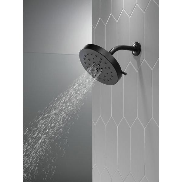 DELTA® Universal Showering 52488-BL Showerhead, 1.75 gpm, 4 -Spray, Wall Mounting, 8 in Head, Matte Black thumbnail 3