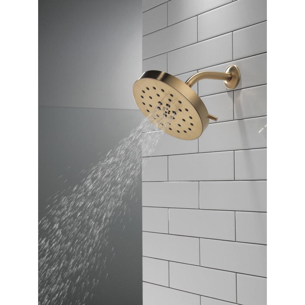 DELTA® Universal Showering 52488-CZ-PR Shower Head, 1.75 gpm, 4 -Spray, 8 in Dia x 3-1/2 in H Head