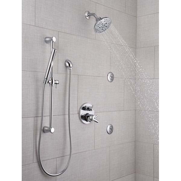 DELTA® Universal Showering 52666 Showerhead, 1.75 gpm, 5-Spray, Wall Mounting, 6 in Head, Chrome thumbnail 3