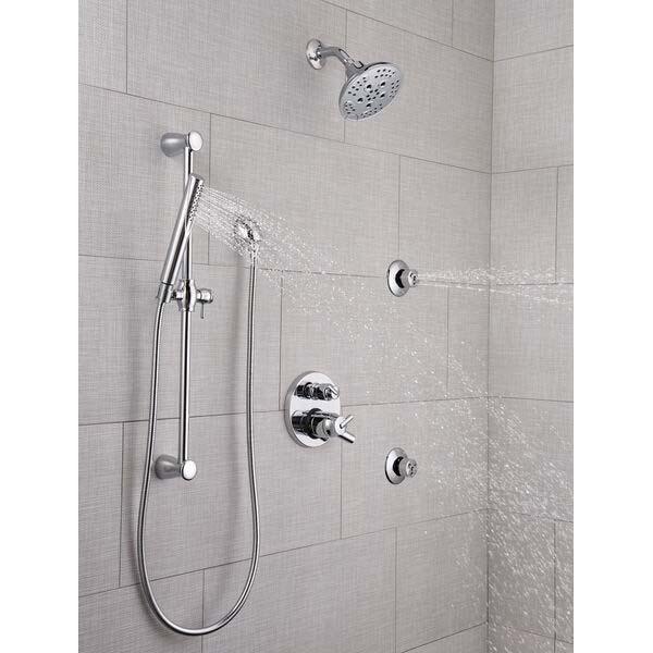 DELTA® Universal Showering 52666 Showerhead, 1.75 gpm, 5-Spray, Wall Mounting, 6 in Head, Chrome thumbnail 2