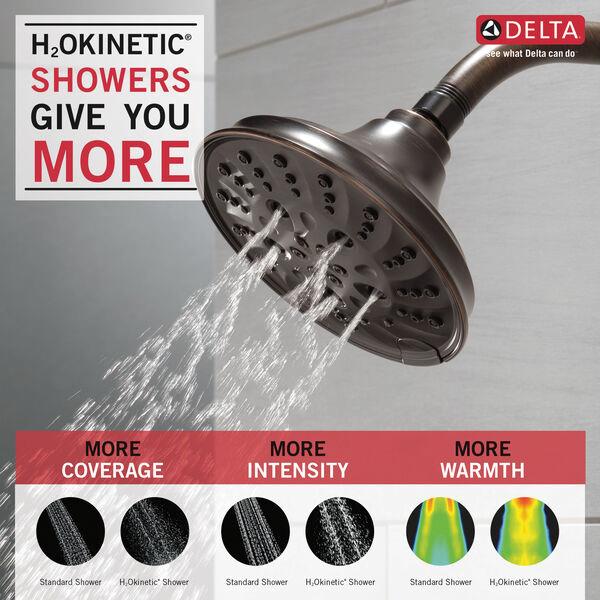 DELTA® Universal Showering 52669-RB Raincan Showerhead, 1.75 gpm, 5 -Spray, Wall Mounting, 6 in Head, Venetian Bronze thumbnail 3
