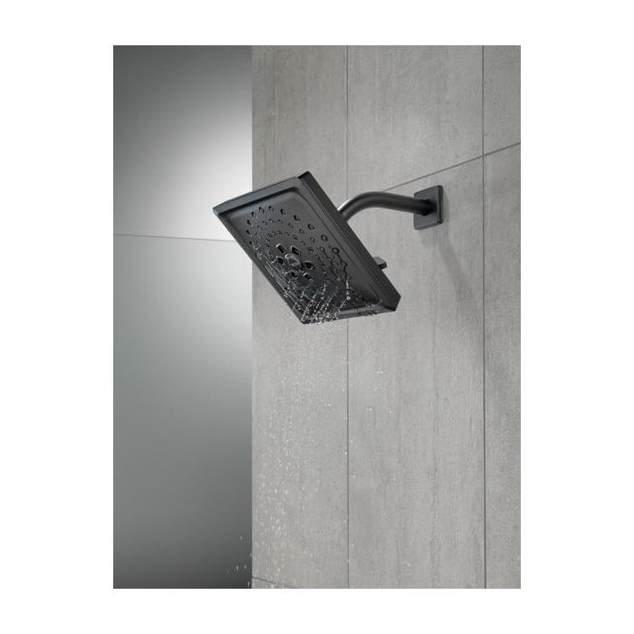 DELTA® 52684-BL Raincan Shower Head, 1.75 gpm, 3 -Spray, Wall Mounting, 7-5/8 in W x 3-1/2 in D Head, Matte Black thumbnail 3