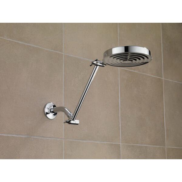 DELTA® 52687-PK Adjustable Arm Raincan Shower Head, 2.5 gpm, 1 -Spray, 6-19/64 in W Head, Chrome thumbnail 2