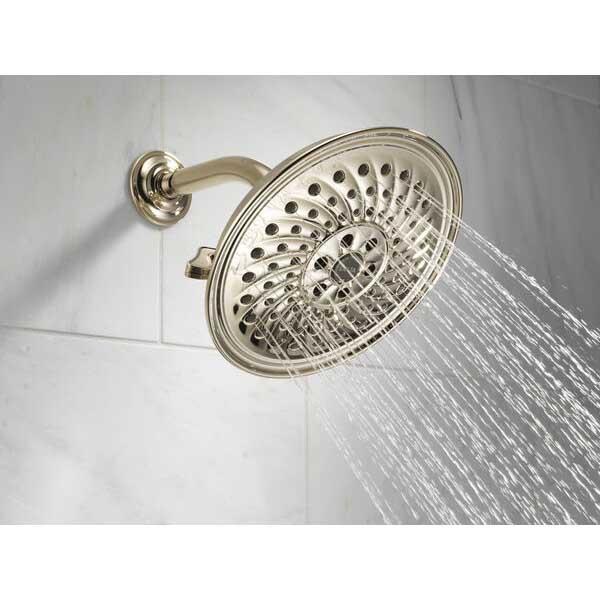 DELTA® Universal Showering 52687-PN Raincan Showerhead, 1.75 gpm, 3 -Spray, Wall Mounting, 8-1/4 in Head thumbnail 3
