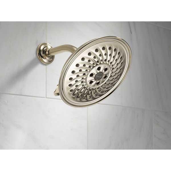 DELTA® Universal Showering 52687-PN Raincan Showerhead, 1.75 gpm, 3 -Spray, Wall Mounting, 8-1/4 in Head