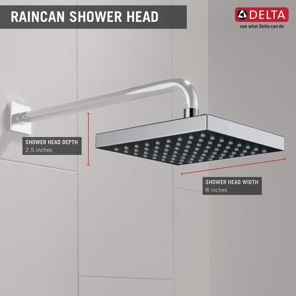 DELTA® 52841 Raincan Showerhead, 1.75 gpm, 1-Spray, Ceiling Mounting, 8 in H x 8 in W Head, Chrome