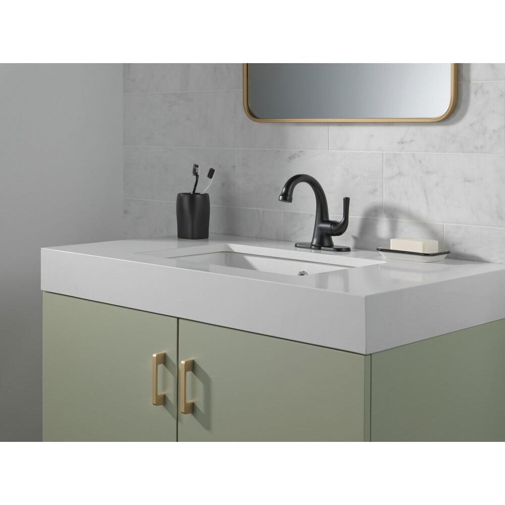 DELTA® Kayra® 533LF-BLMPU Bathroom Faucet, 1-Handle, Deck, Single-Handle, Pop-Up, Matte Black thumbnail 4