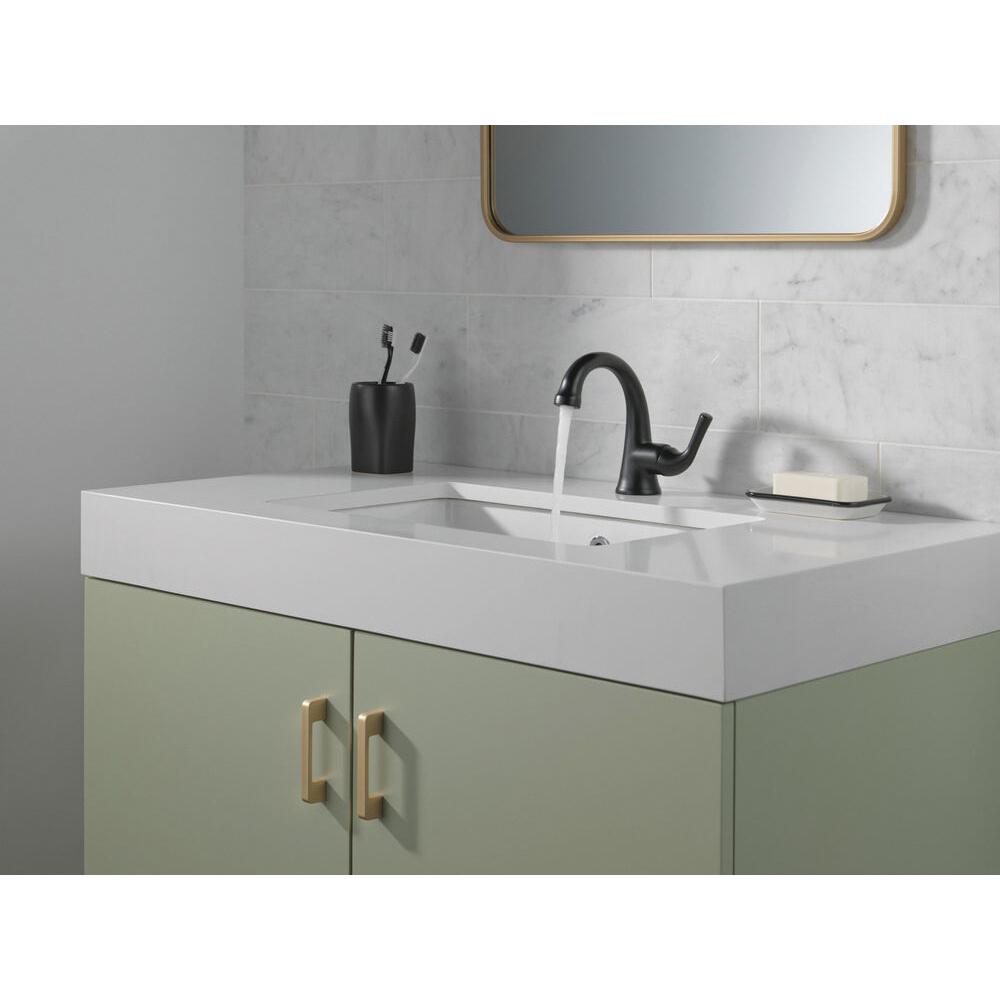 DELTA® Kayra® 533LF-BLMPU Bathroom Faucet, 1-Handle, Deck, Single-Handle, Pop-Up, Matte Black thumbnail 3