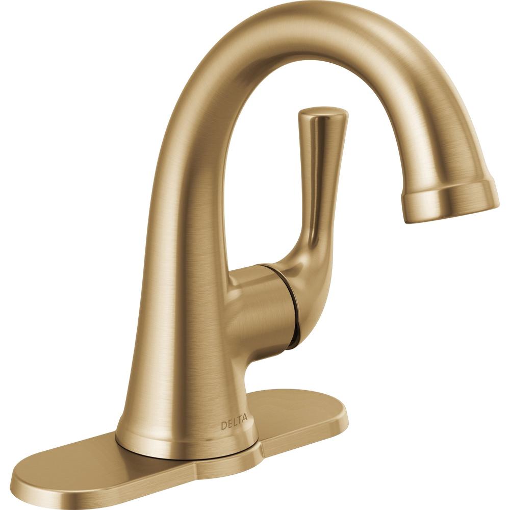 DELTA® Kayra® 533LF-CZMPU Bathroom Faucet, 1-Handle, Deck, Single-Handle, Pop-Up, Brilliance® Champagne Bronze