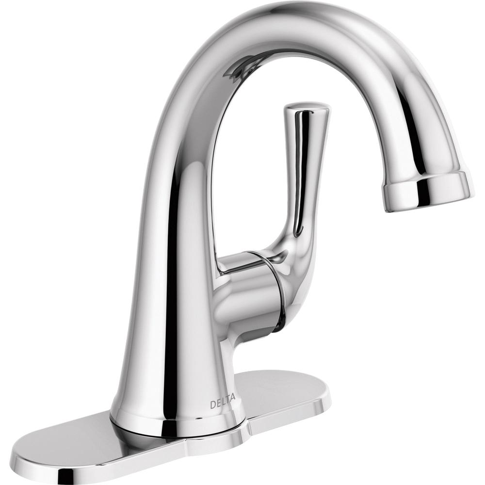 DELTA® Kayra® 533LF-MPU Bathroom Faucet, 1-Handle, Deck, Single-Handle, Pop-Up, Chrome