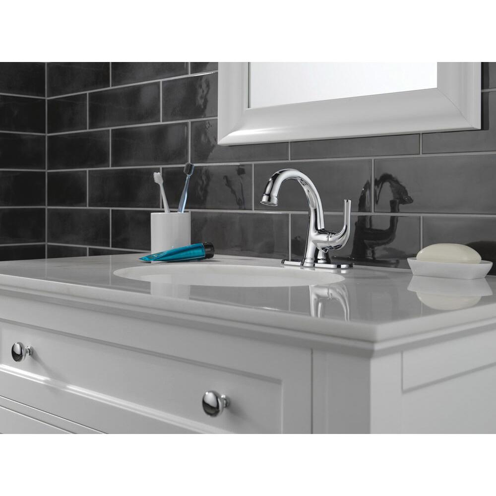 DELTA® Kayra® 533LF-MPU Bathroom Faucet, 1-Handle, Deck, Single-Handle, Pop-Up, Chrome thumbnail 2