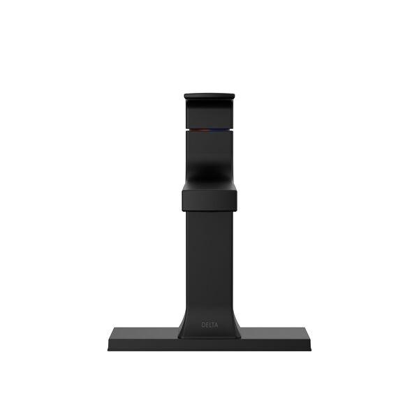 DELTA® Velum™ 537-BLMPU-DST Bathroom Faucet, 1-Handle, Deck, Push Pop-Up, Matte Black thumbnail 4