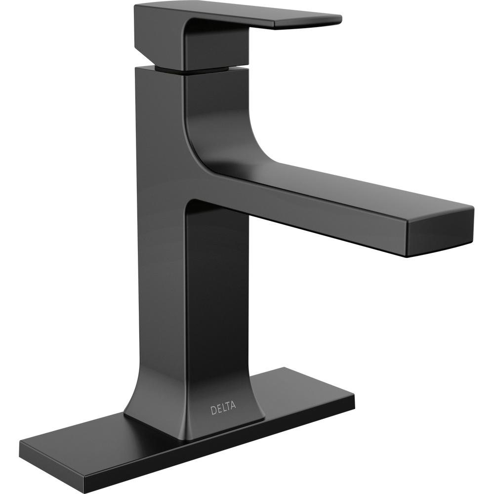 DELTA® Velum™ 537-BLMPU-DST Bathroom Faucet, 1-Handle, Deck, Push Pop-Up, Matte Black thumbnail 3