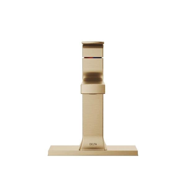 DELTA® Velum™ 537-CZMPU-DST Bathroom Faucet, 1-Handle, Deck, Single-Handle, Pop-Up, Brilliance® Champagne Bronze thumbnail 3