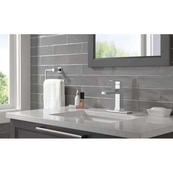 DELTA® Velum™ 537-MPU-DST Bathroom Faucet, 1-Handle, Deck, Single-Handle, Pop-Up, Chrome thumbnail 2