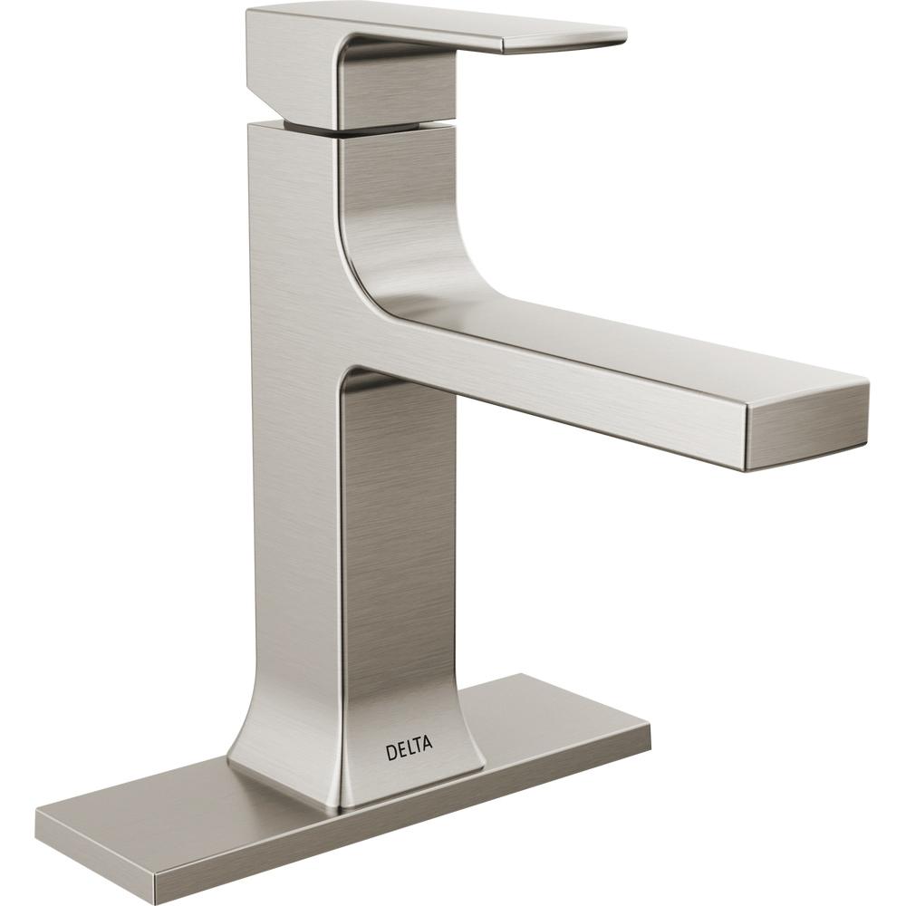 DELTA® Velum™ 537-SSMPU-DST Bathroom Faucet, 1-Handle, Deck, Single-Handle, Pop-Up, Brilliance® Stainless thumbnail 4