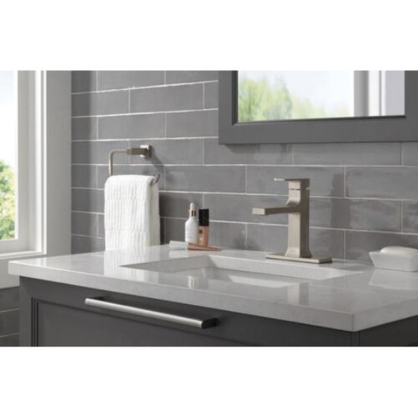 DELTA® Velum™ 537-SSMPU-DST Bathroom Faucet, 1-Handle, Deck, Single-Handle, Pop-Up, Brilliance® Stainless thumbnail 2
