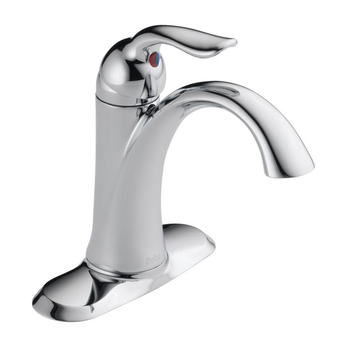 DELTA® Lahara® 538-MPU-DST Bathroom Faucet, 1-Handle, Deck, Pop-Up, Chrome thumbnail 4