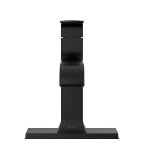 DELTA® Velum™ 539-BLMPU-DST Bathroom Faucet, 1-Handle, Deck, Single-Handle, Pop-Up, Matte Black