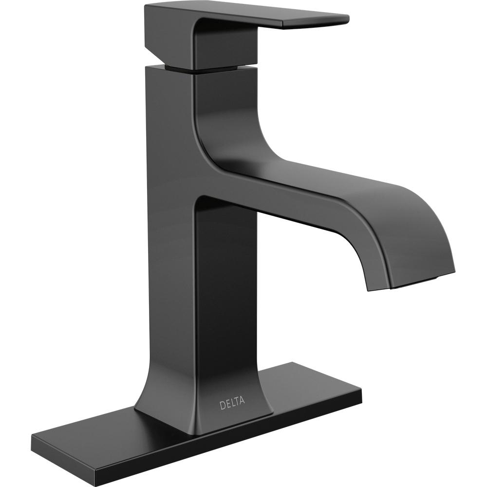 DELTA® Velum™ 539-BLMPU-DST Bathroom Faucet, 1-Handle, Deck, Single-Handle, Pop-Up, Matte Black thumbnail 3