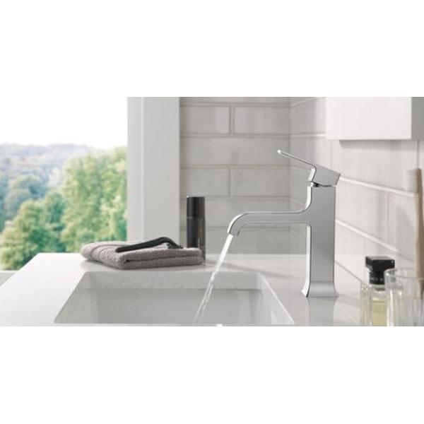 DELTA® Velum™ 539-MPU-DST Bathroom Faucet, 1-Handle, Deck, Single-Handle, Pop-Up, Chrome thumbnail 4