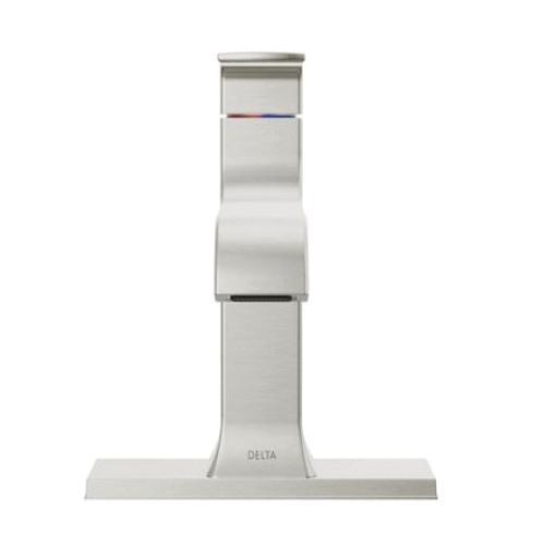 DELTA® Velum™ 539-SSMPU-DST Bathroom Faucet, 1-Handle, Deck, Single-Handle, Pop-Up, Brilliance® Stainless thumbnail 4