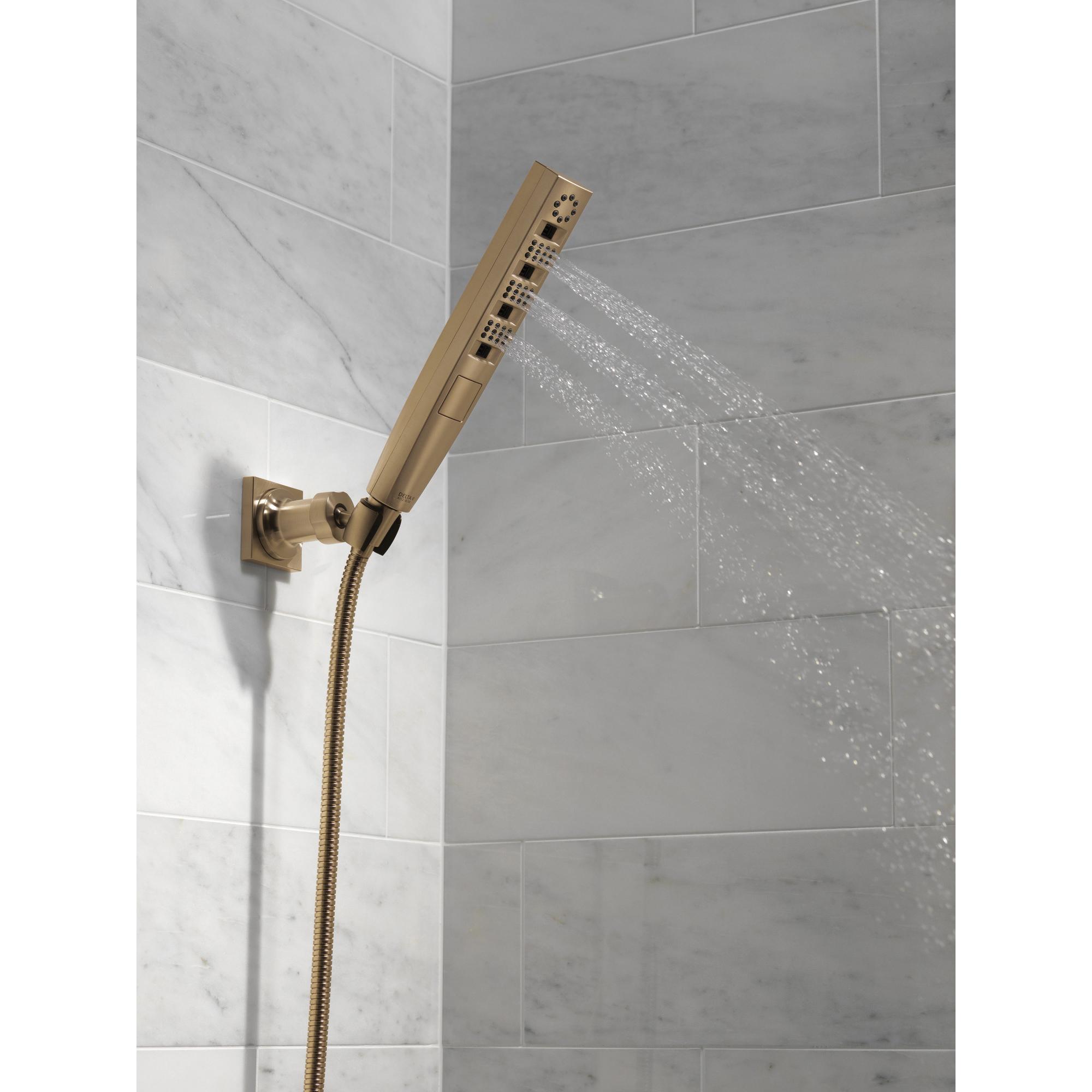 DELTA® Universal Showering 55140-CZ Handshower, 10-1/16 in L x 1-7/16 in W Spray Face, 1.75 gpm, 60 to 82 in L Hose thumbnail 3