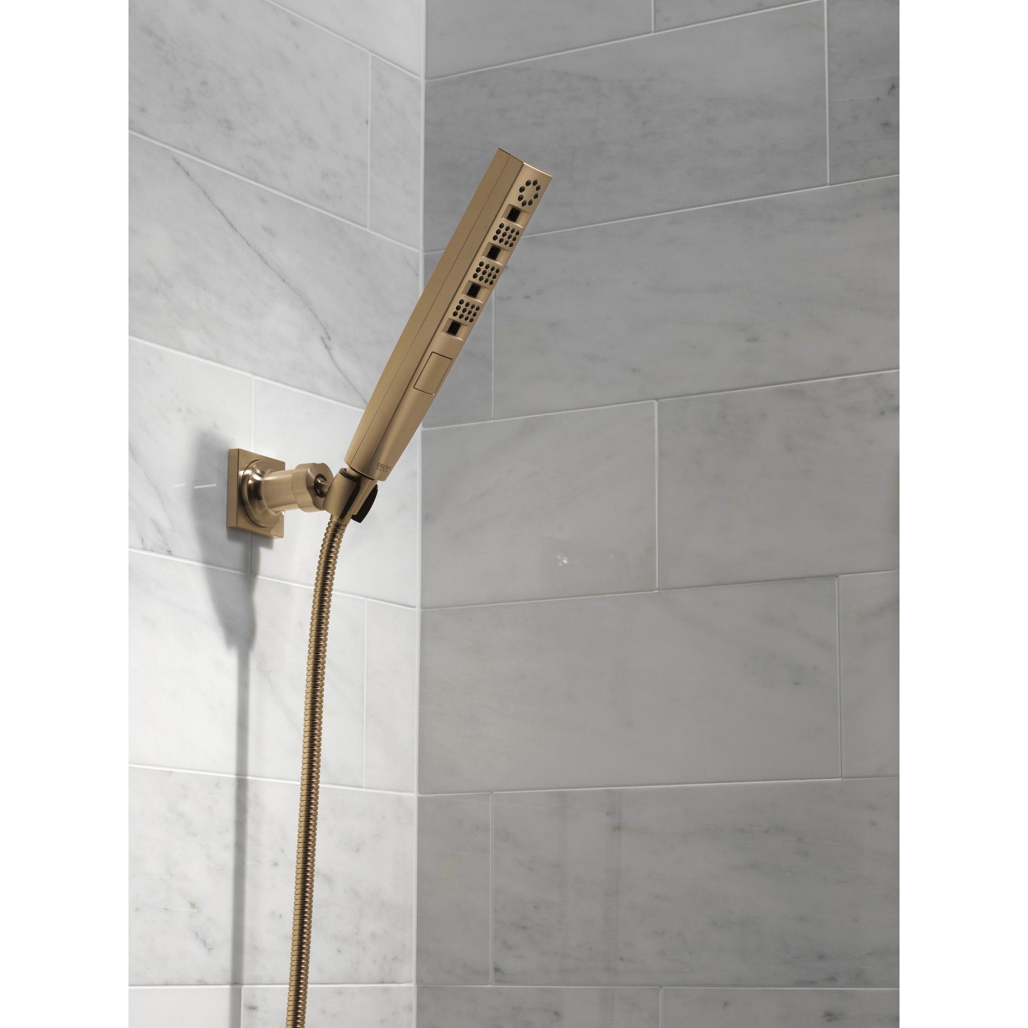 DELTA® Universal Showering 55140-CZ Handshower, 10-1/16 in L x 1-7/16 in W Spray Face, 1.75 gpm, 60 to 82 in L Hose thumbnail 2