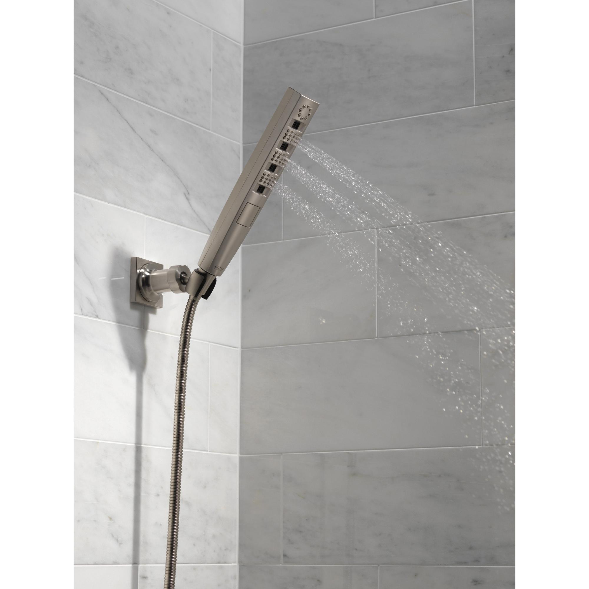 DELTA® Universal Showering 55140-SS Handshower, 10-1/16 in L x 1-7/16 in W Spray Face, 1.75 gpm, 60 to 82 in L Hose thumbnail 4
