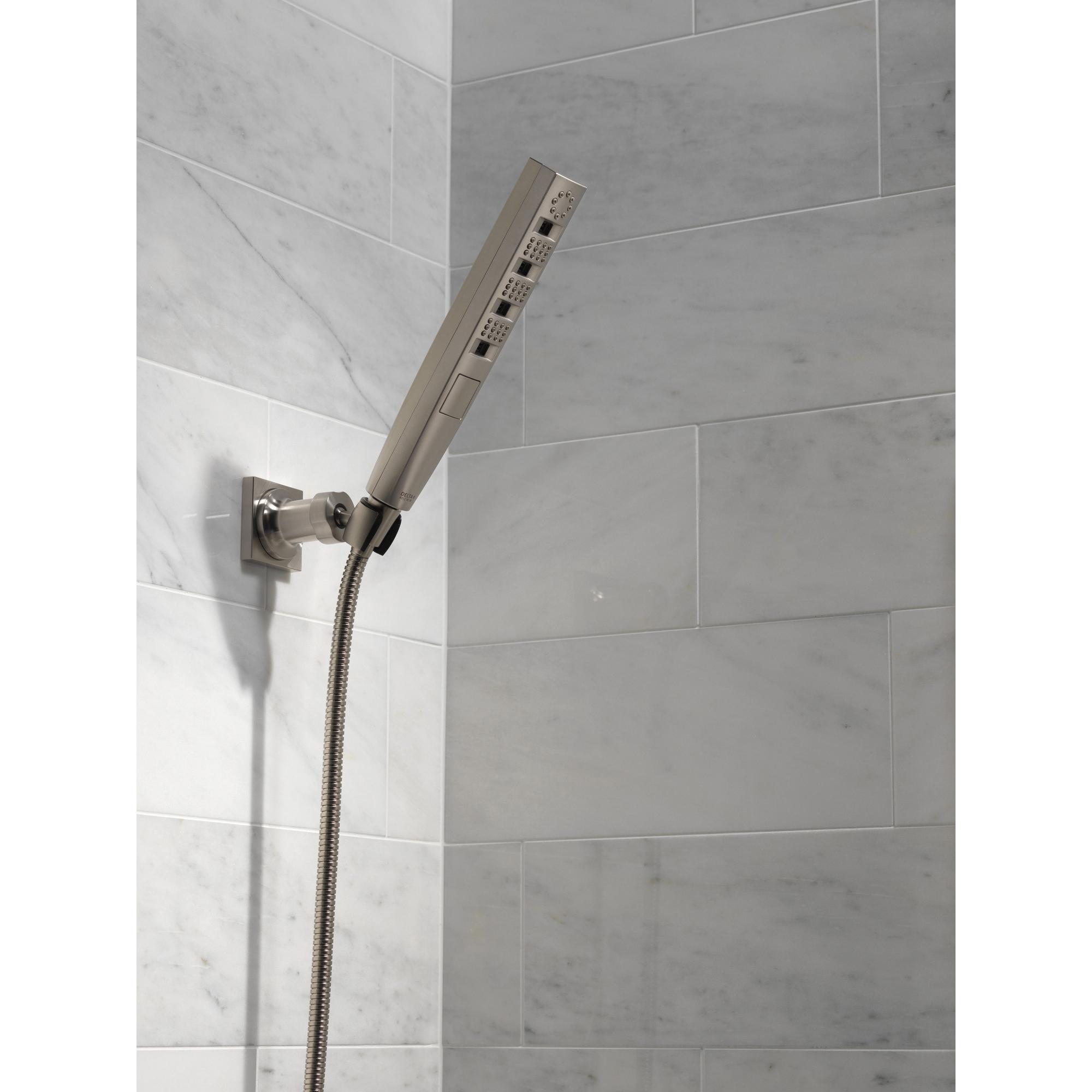 DELTA® Universal Showering 55140-SS Handshower, 10-1/16 in L x 1-7/16 in W Spray Face, 1.75 gpm, 60 to 82 in L Hose thumbnail 2