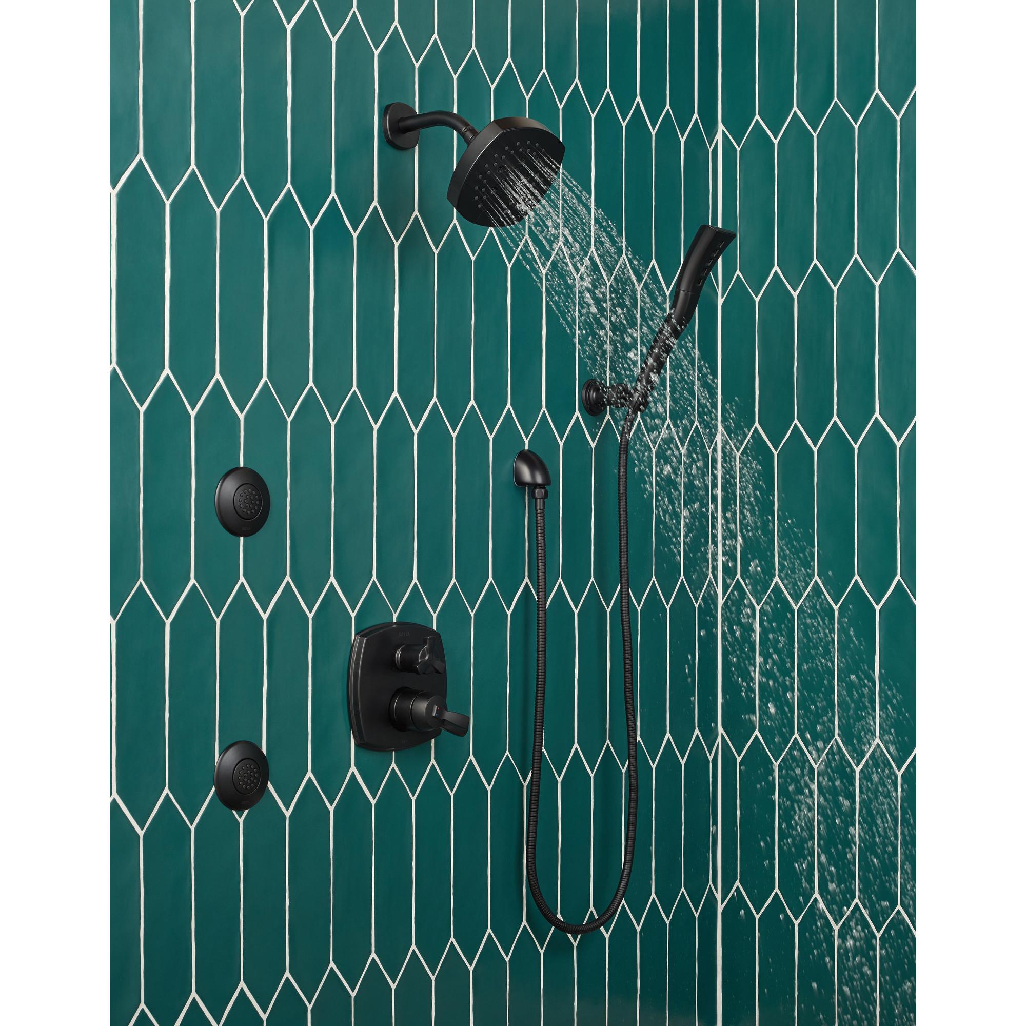 DELTA® Universal Showering 55421-BL Handshower, H2OKinetic® Spray, 1.75 gpm, 60 to 82 in L Hose, Matte Black thumbnail 3
