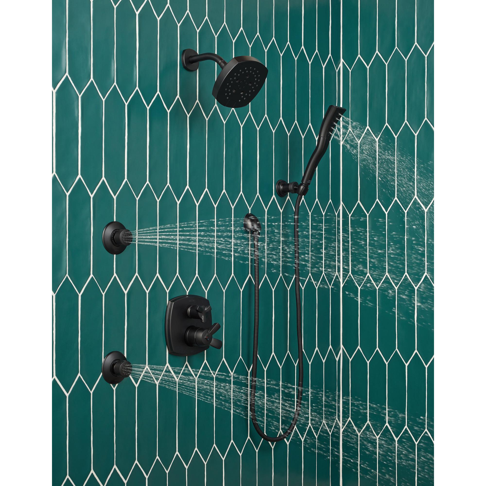 DELTA® Universal Showering 55421-BL Handshower, H2OKinetic® Spray, 1.75 gpm, 60 to 82 in L Hose, Matte Black thumbnail 2
