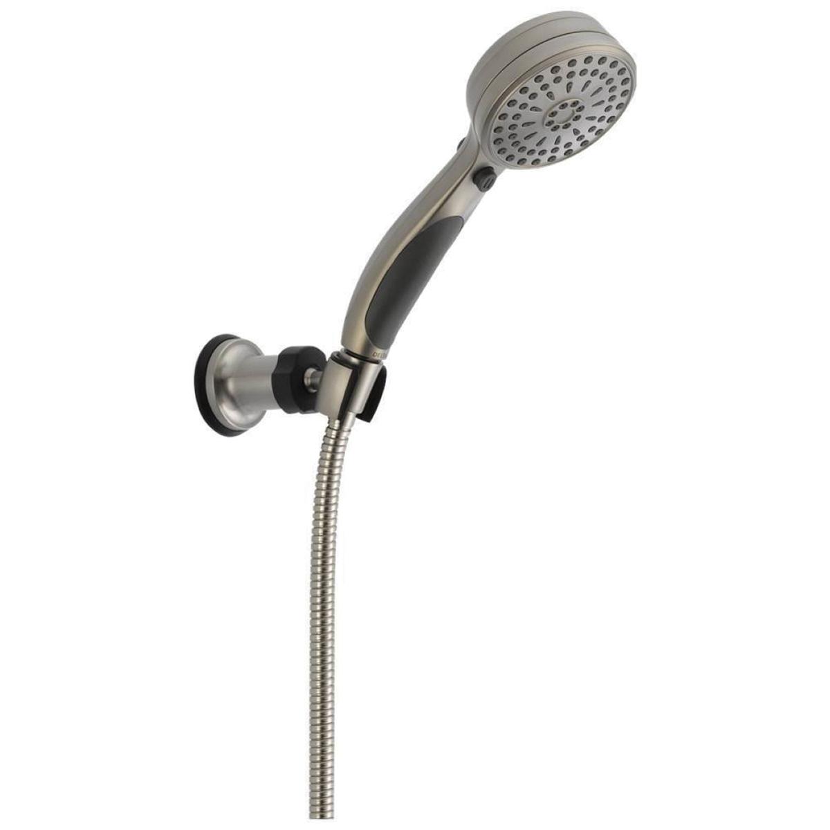 DELTA® ActivTouch® 55424-SS Hand Shower, 3-5/8 in Spray Face, 2.5 gpm, 60 to 82 in L Hose, Brilliance Stainless