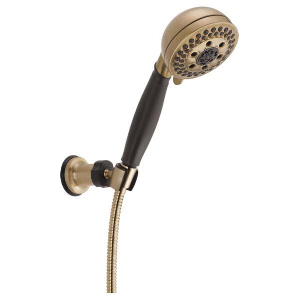 DELTA® H2Okinetic® 55445-CZ Hand Shower With Massage, 1.75 gpm, 60 to 82 in L Hose, Brilliance Champagne Bronze
