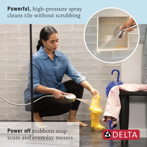 DELTA® ProClean™ 55884-PR Handshower With Cleaning Spray, 4-1/2 in Dia x 1-15/16 in H Spray Face, 1.75 gpm thumbnail 3